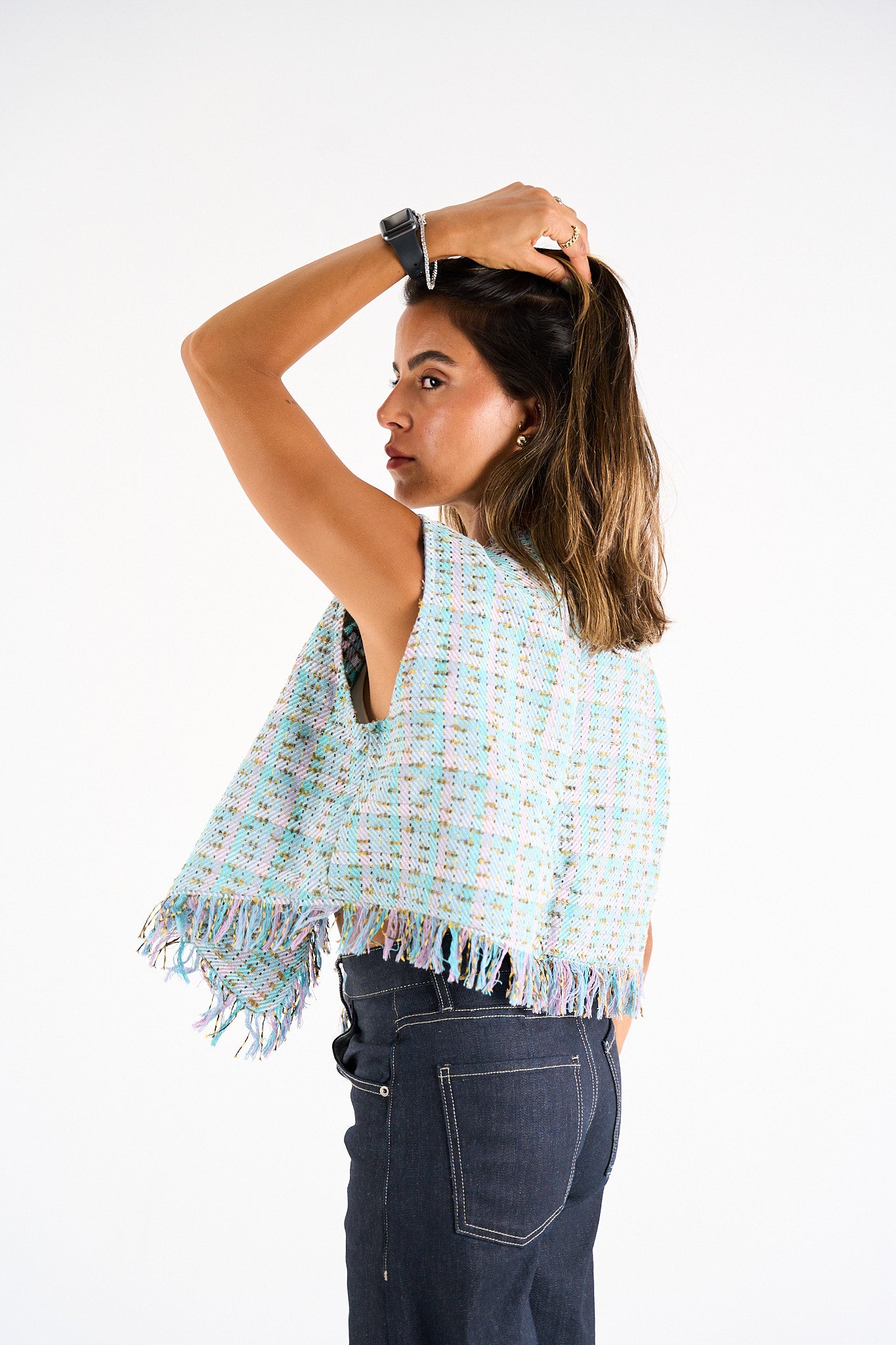 Cotton Candy Plaid Vest