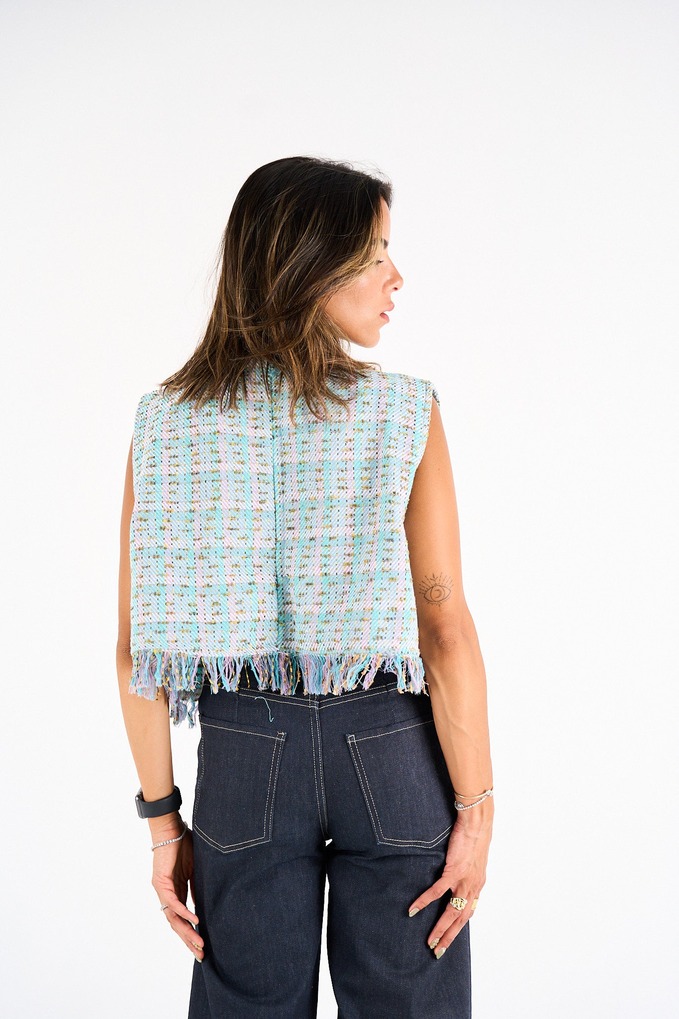 Cotton Candy Plaid Vest