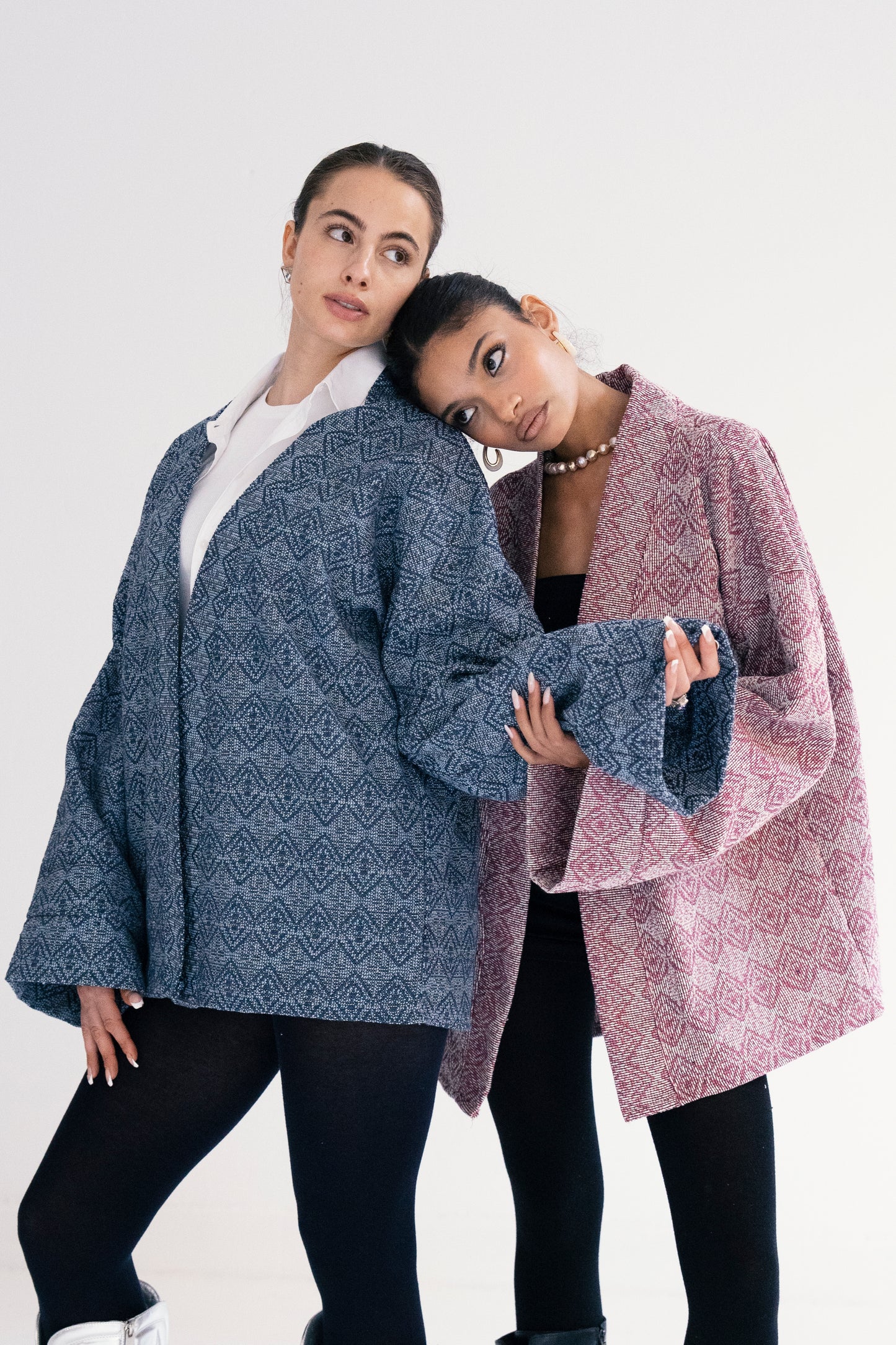 Geometric Glam Jacket - Rouge