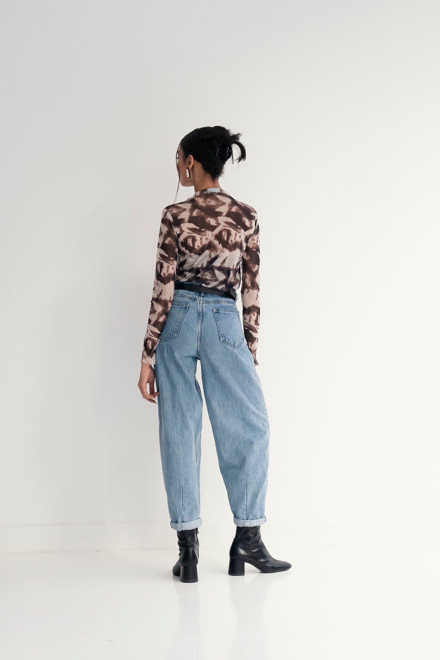 Sepia Mesh Top