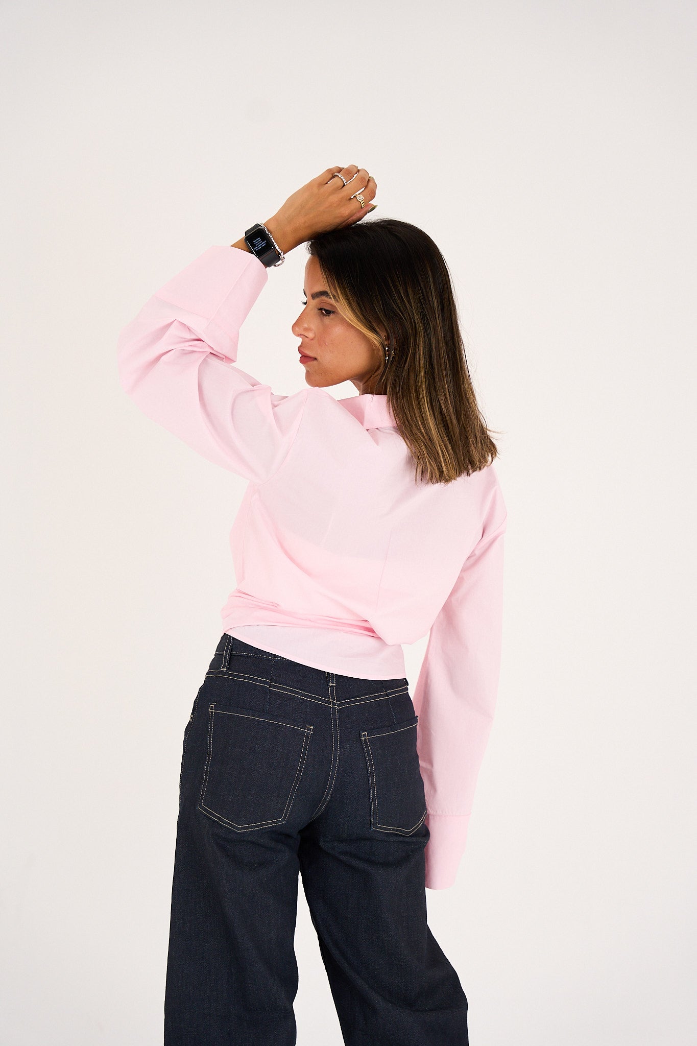 The Effortless Wrap Shirt - Baby Pink