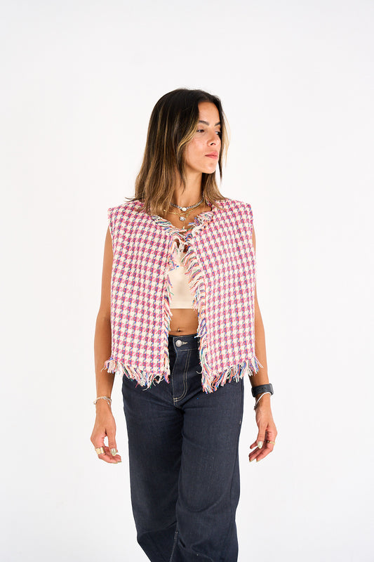 Sugar and Spice Plaid Vest