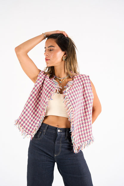 Sugar and Spice Plaid Vest