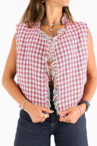 Sugar and Spice Plaid Vest