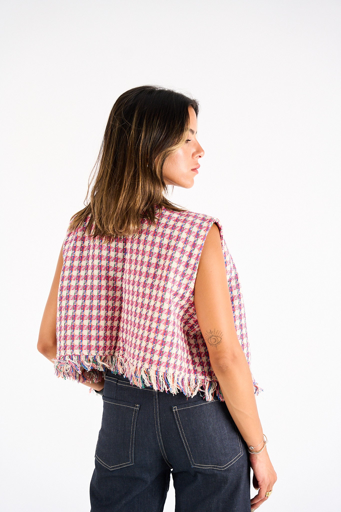 Sugar and Spice Plaid Vest