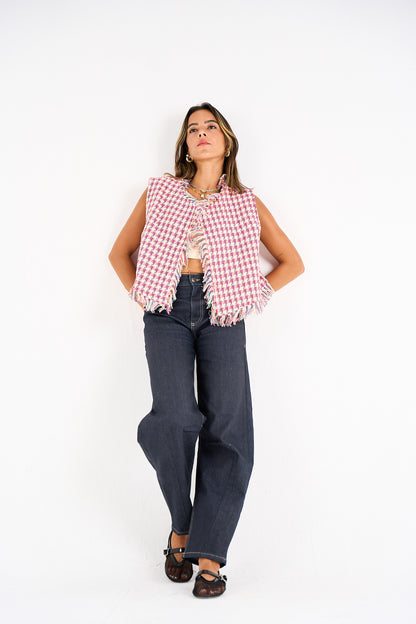 Sugar and Spice Plaid Vest