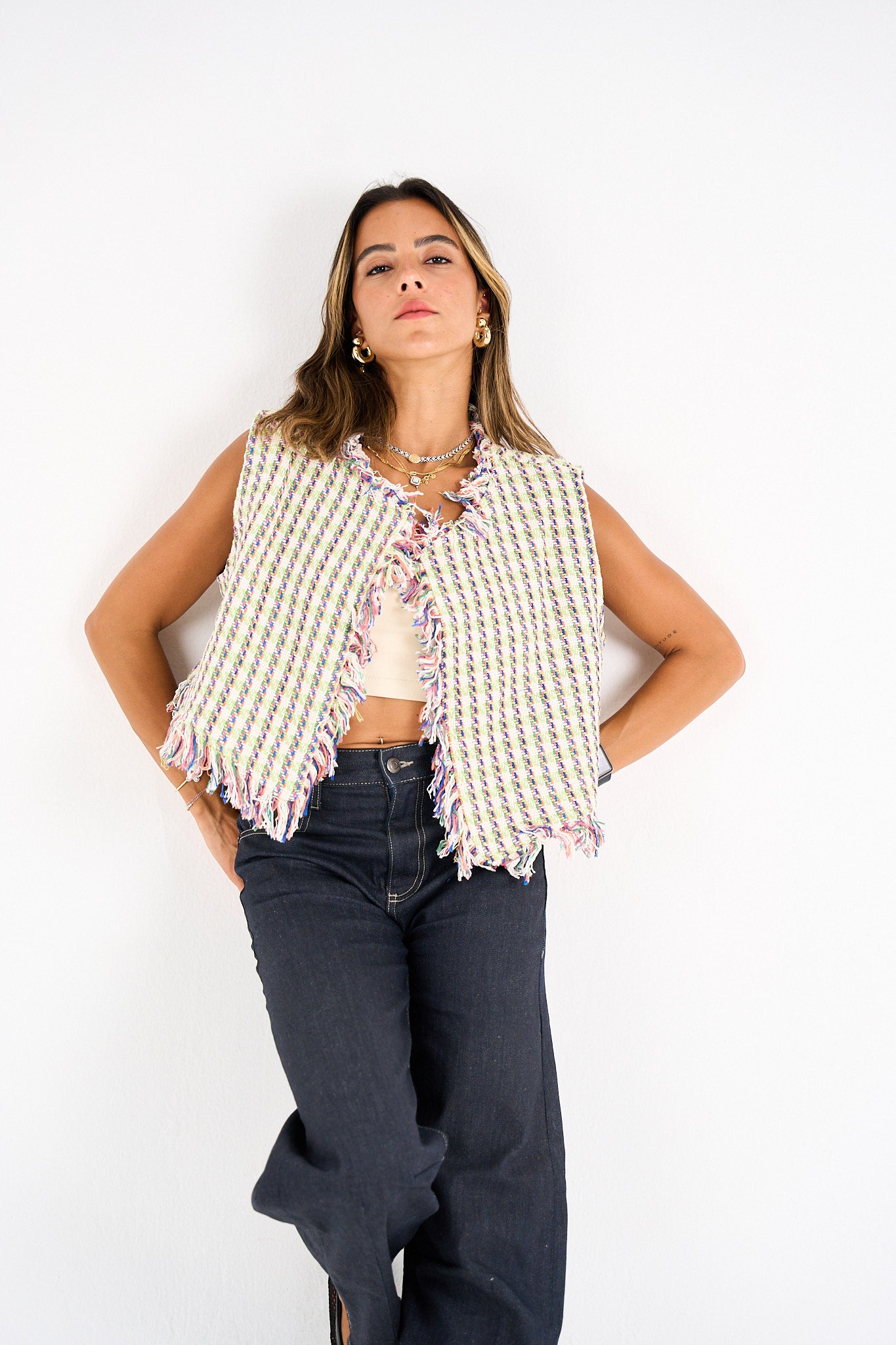 Day-Glo Plaid Vest