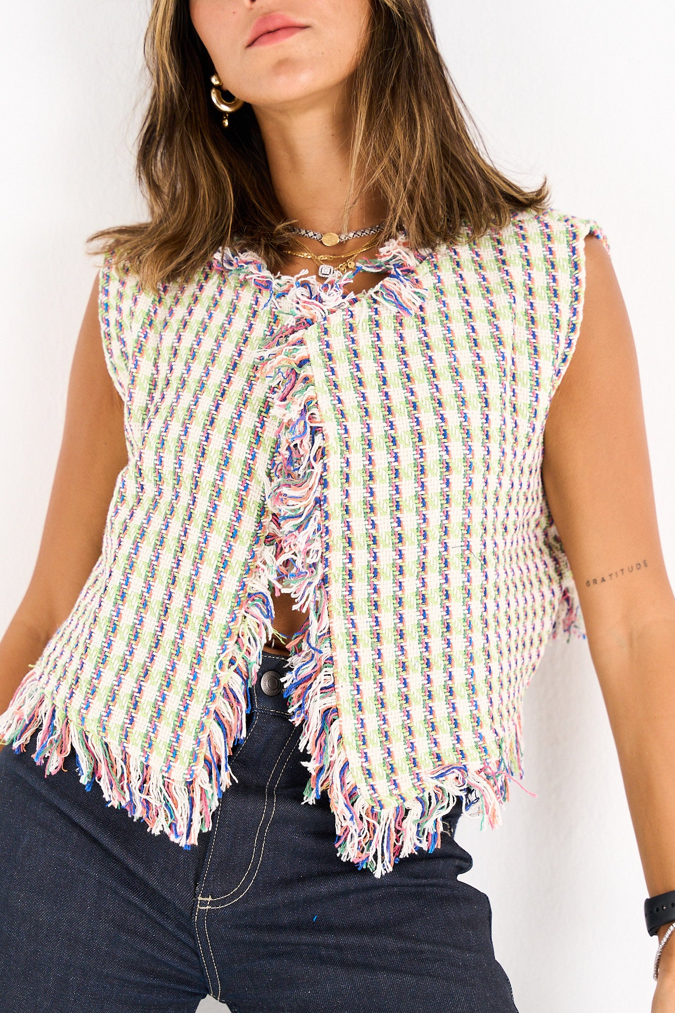 Day-Glo Plaid Vest