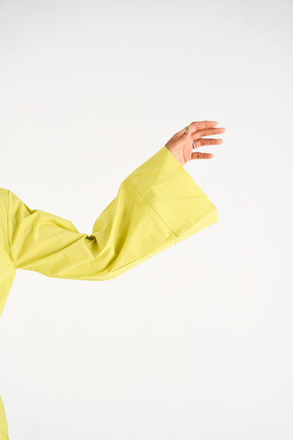 The Effortless Wrap Shirt -Limeade