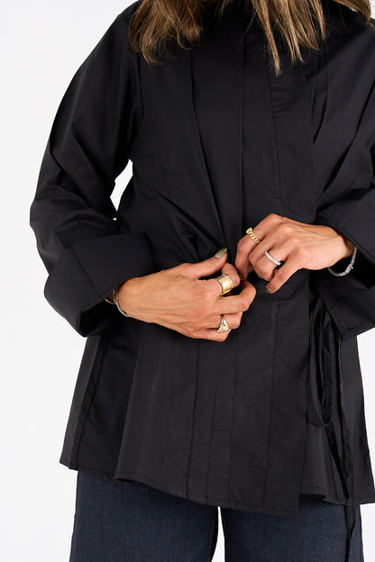 The Day-to-Night Tie Shirt - Black