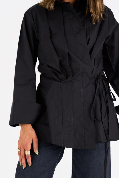 The Day-to-Night Tie Shirt - Black