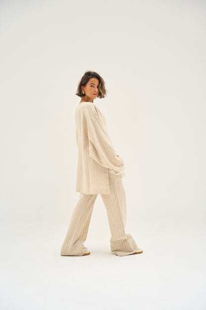 Weekend Warrior Pants Linen in Light Beige