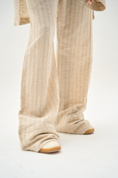 Weekend Warrior Pants Linen in Light Beige