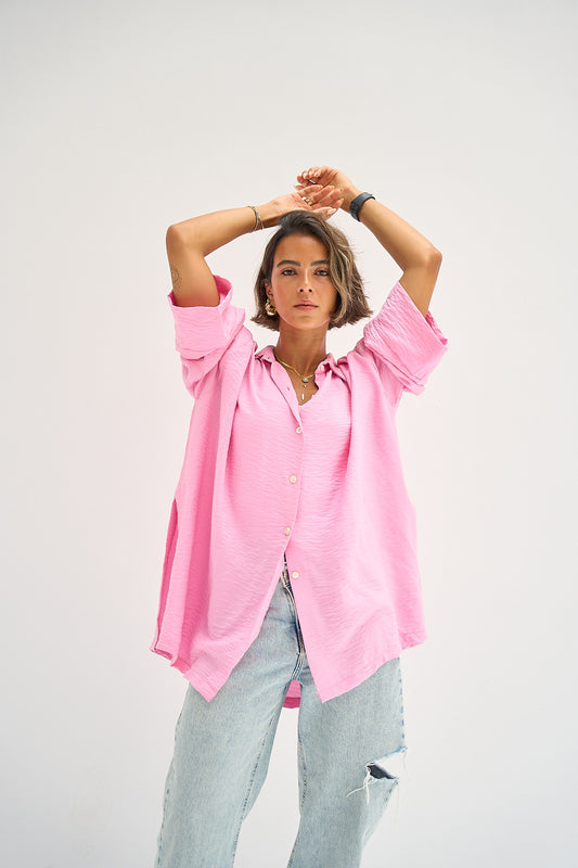 The Go-To Oversized Shirt in Blush