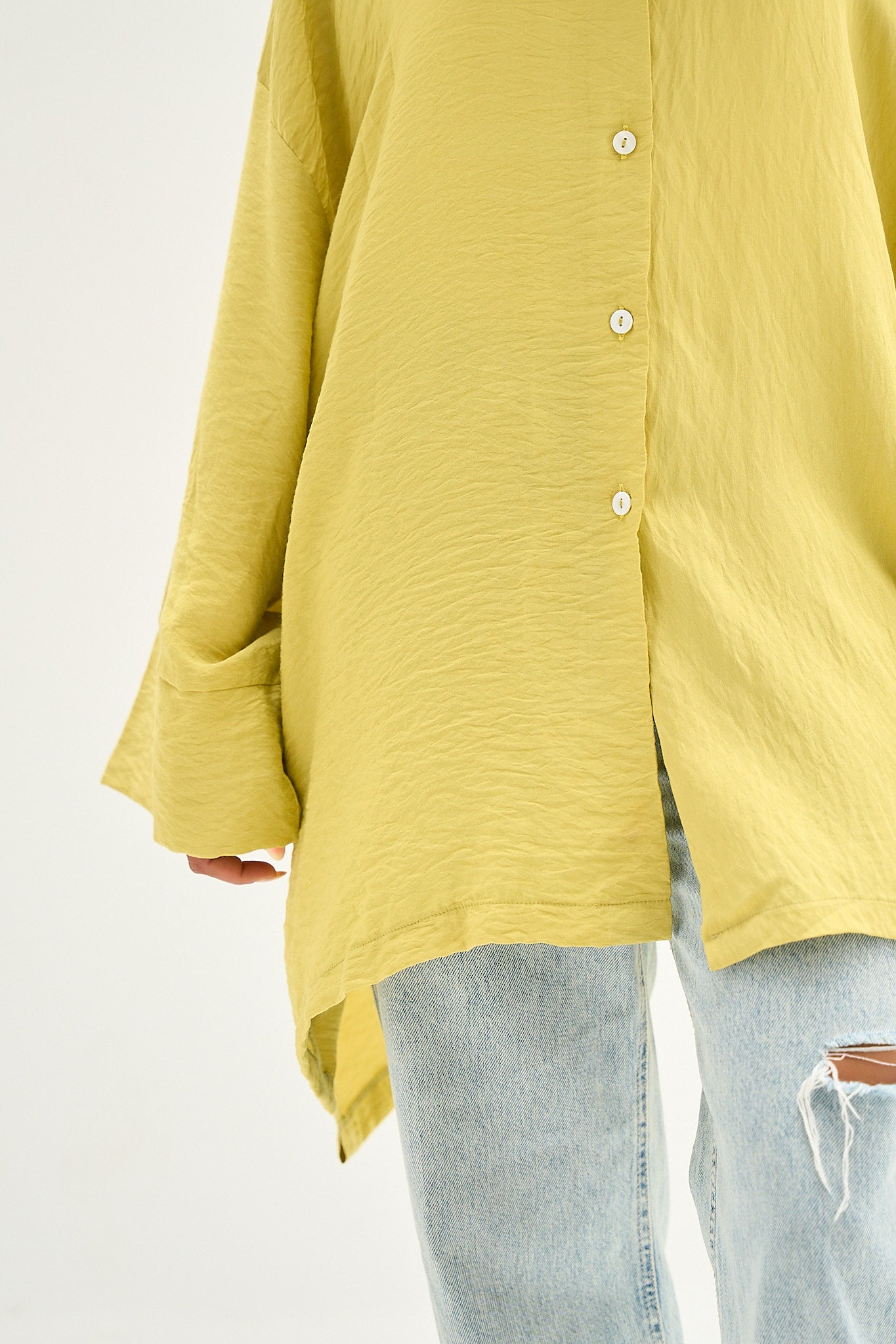 The Go-To Oversized Shirt in Light Yellow-Green