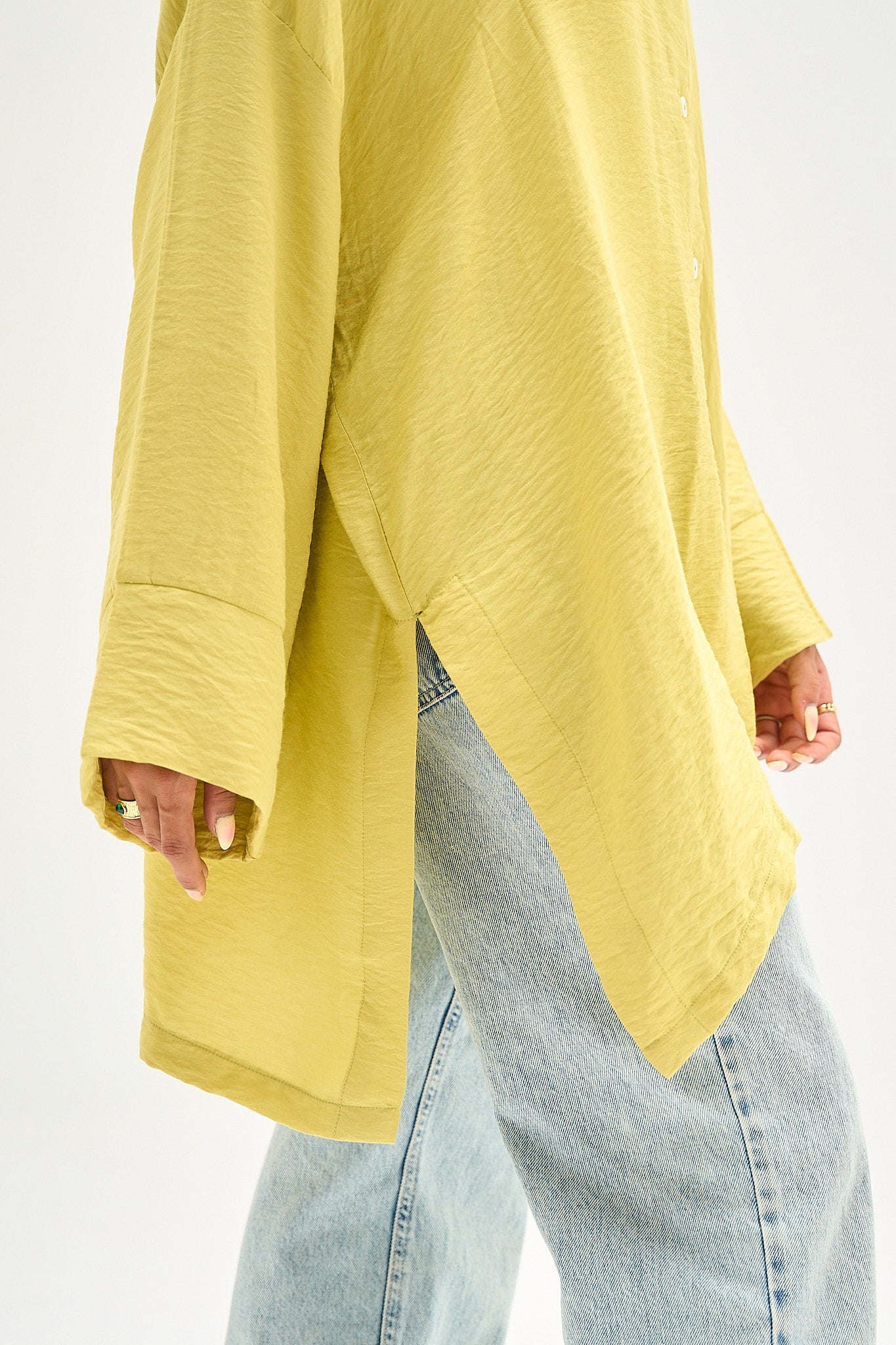 The Go-To Oversized Shirt in Light Yellow-Green